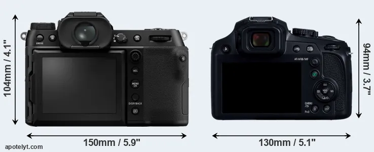 Comparison GFX 100S or FZ80D rear