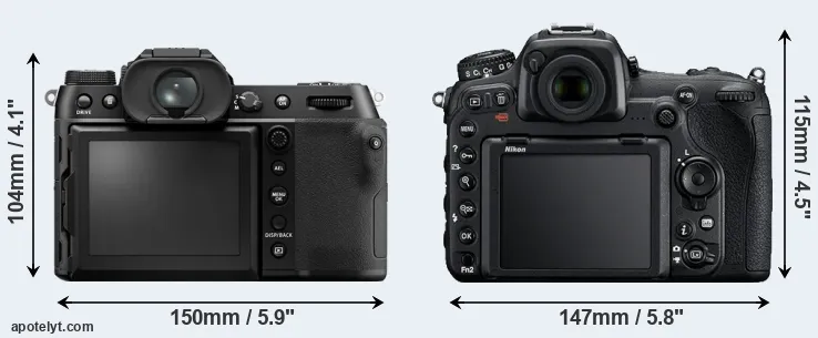 Comparison GFX 50S II or D500 rear