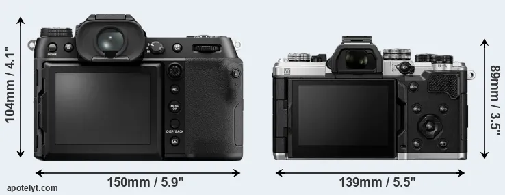 Comparison GFX 50S II or OM-3 rear