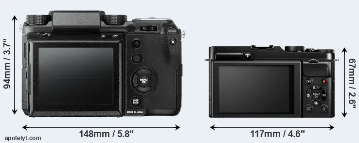 Comparison GFX 50S or X-M1 rear