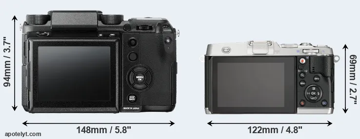 Comparison GFX 50S or E-P5 rear