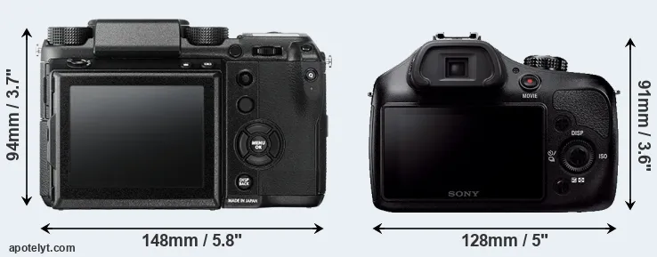 Comparison GFX 50S or A3000 rear