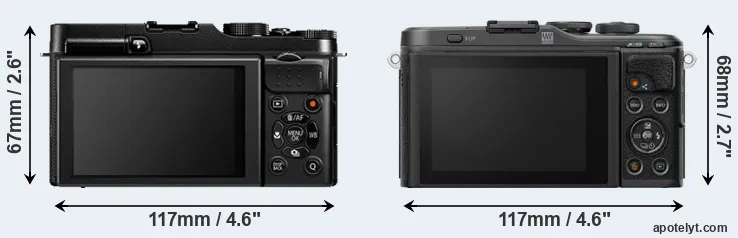 Comparison X-A1 or E-PL10 rear
