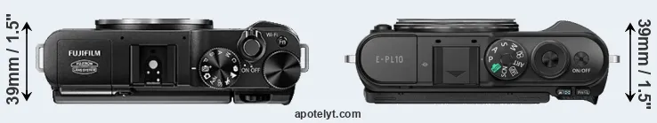 Compare X-A1 versus E-PL10 top