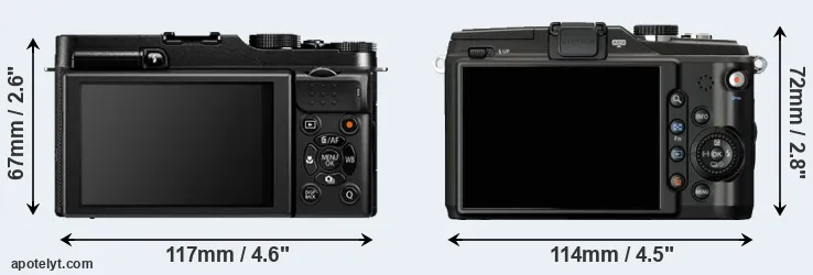Comparison X-A1 or E-PL2 rear