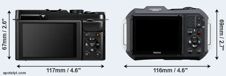 Comparison X-A1 or WG-1000 rear