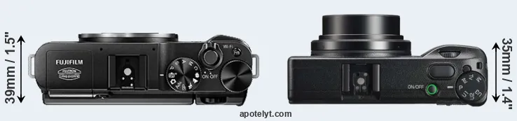 Compare X-A1 versus GR IIIx top