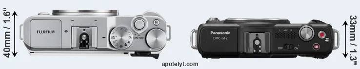 Compare X-A3 versus GF2 top