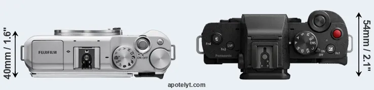 Compare X-A5 versus G100 top
