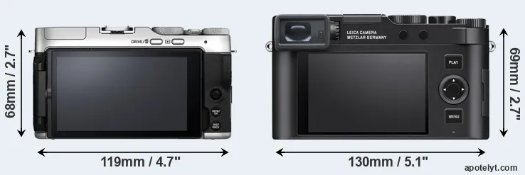 Comparison X-A7 or D-LUX 8 rear