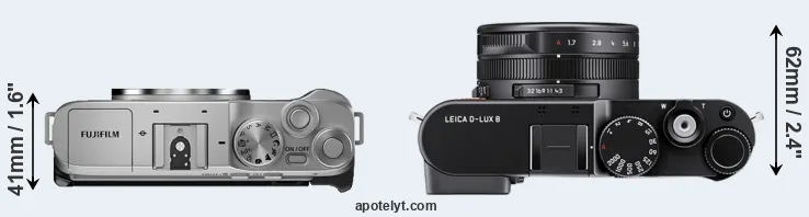 Compare X-A7 versus D-LUX 8 top