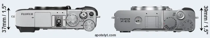 Compare X-E2S versus X-E5 top