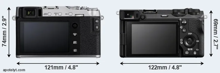 Comparison X-E3 or A6700 rear