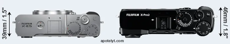 Compare X-E5 versus X-Pro2 top