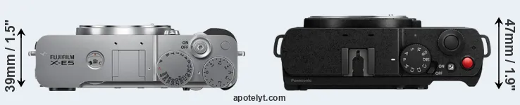 Compare X-E5 versus S9 top