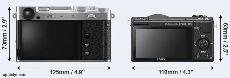 Comparison X-E5 or A5100 rear