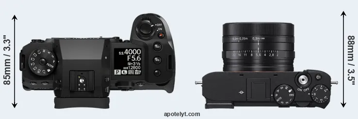 Compare X-H2 versus RX1R III top