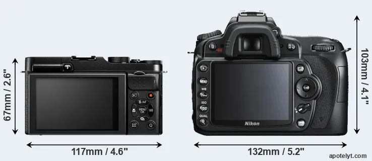 Comparison X-M1 or D90 rear