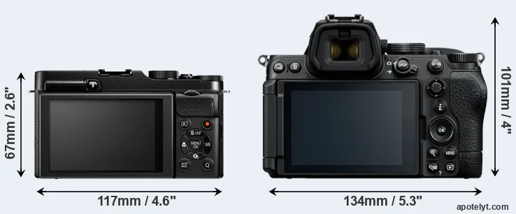 Comparison X-M1 or Z5 II rear