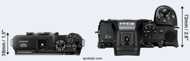 Compare X-M1 versus Z5 II top