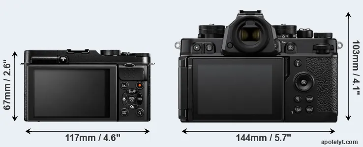 Comparison X-M1 or Zf rear