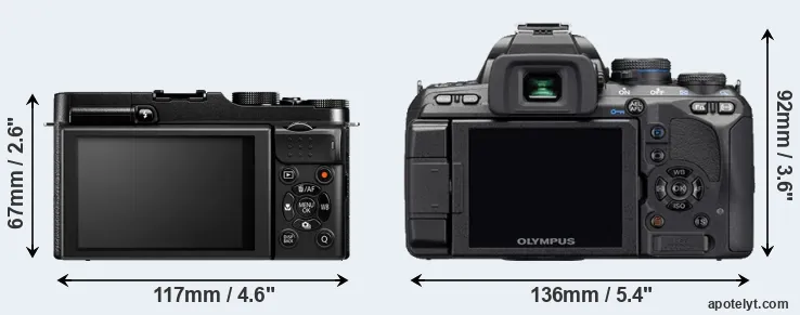Comparison X-M1 or E-510 rear