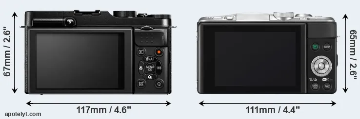 Comparison X-M1 or GF6 rear