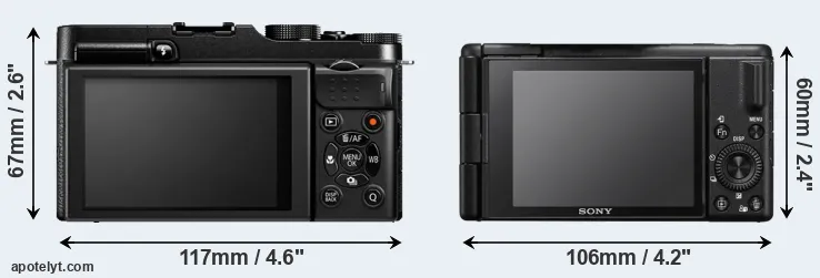 Comparison X-M1 or ZV-1 II rear