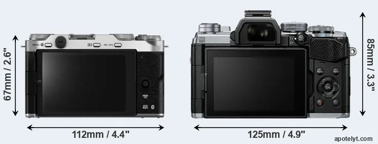 Comparison X-M5 or E-M5 III rear