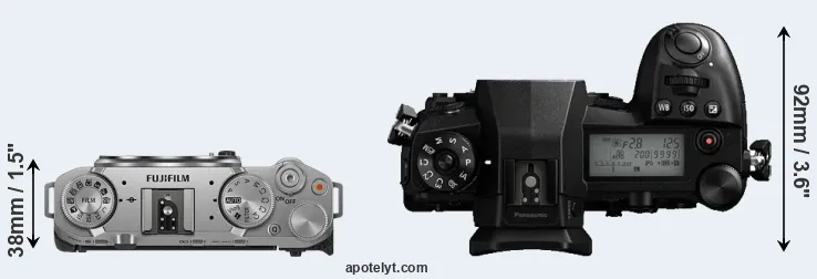 Compare X-M5 versus G9 top