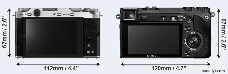 Comparison X-M5 or NEX-7 rear