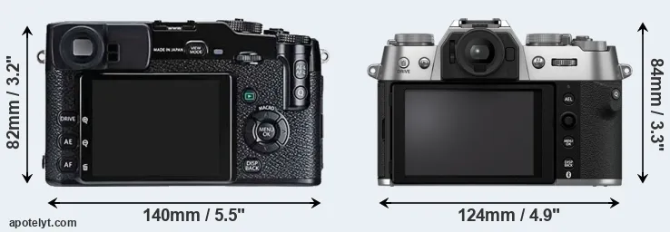 Comparison X-Pro1 or X-T50 rear