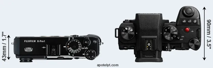 Compare X-Pro1 versus G9 II top