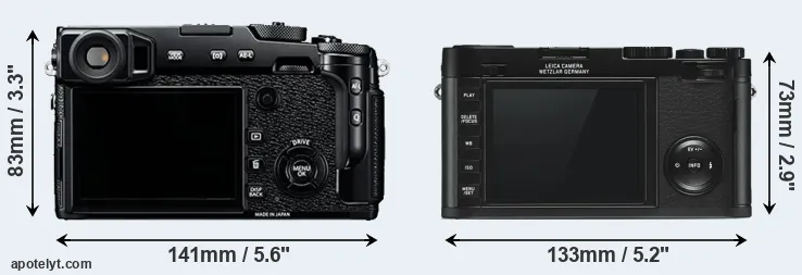 Comparison X-Pro2 or X Typ 113 rear