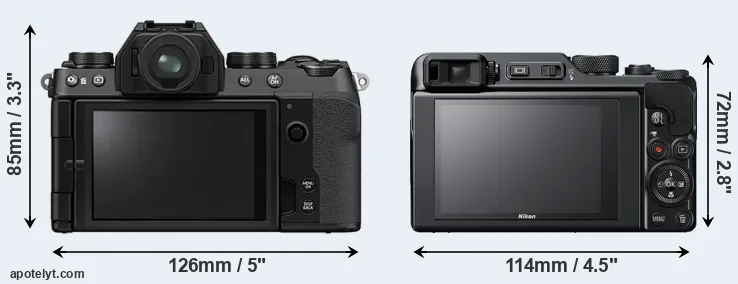 Comparison X-S10 or A1000 rear