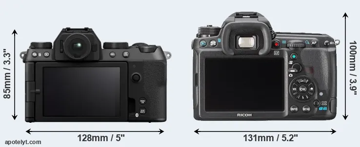 Comparison X-S20 or K-3 rear