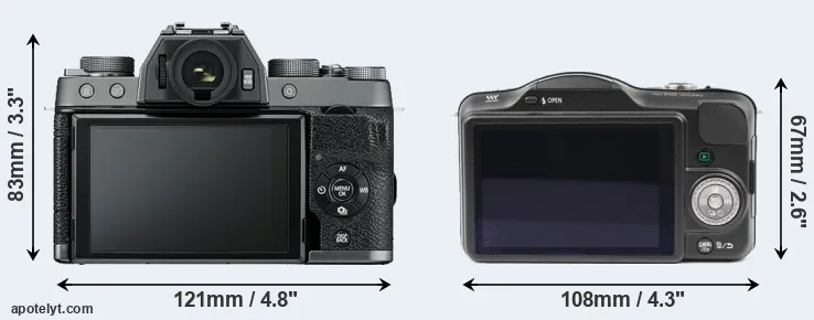 Comparison X-T100 or GF3 rear