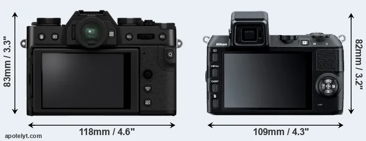 Comparison X-T30 II or V2 rear