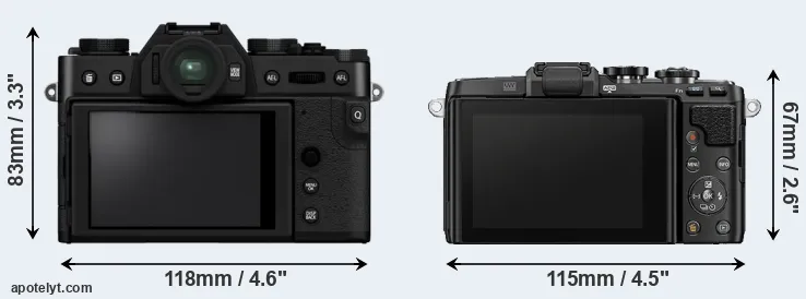 Comparison X-T30 II or E-PL7 rear