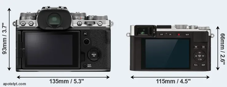 Comparison X-T4 or D-LUX 7 rear