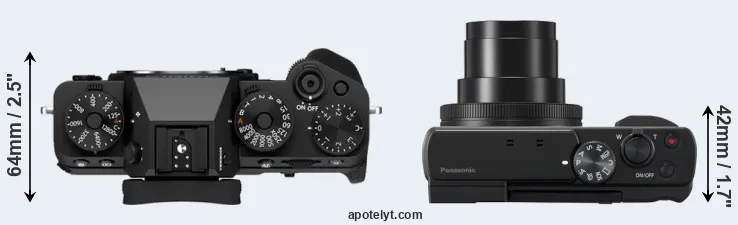 Compare X-T5 versus ZS80 top