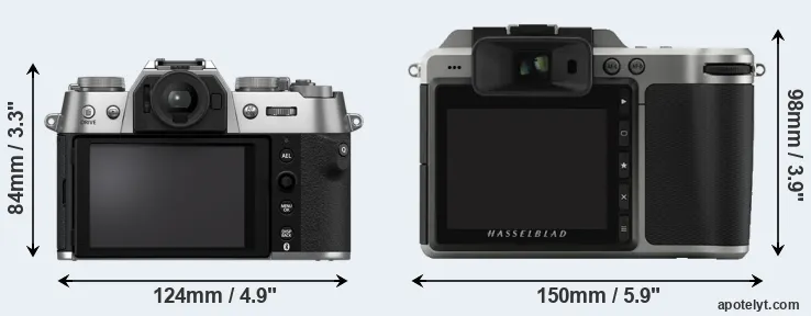 Comparison X-T50 or X1D rear