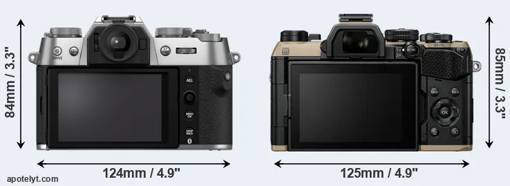Comparison X-T50 or OM-5 II rear