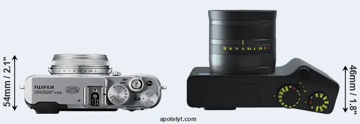 Compare X100 versus ZX1 top