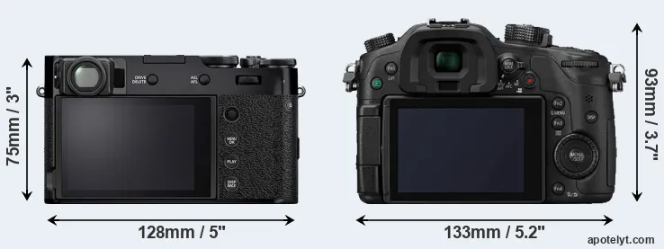 Comparison X100V or GH4 rear