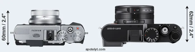 Compare X30 versus D-LUX 8 top