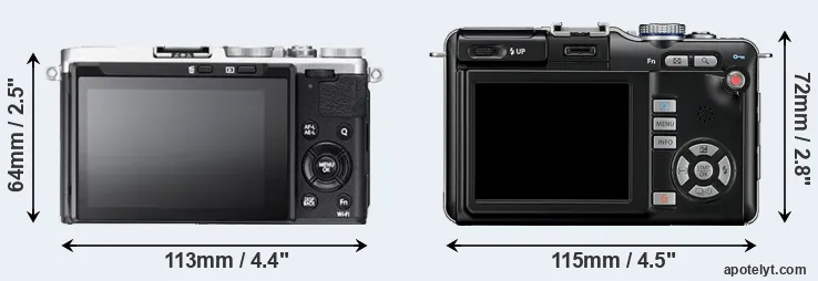 Comparison X70 or E-PL1 rear