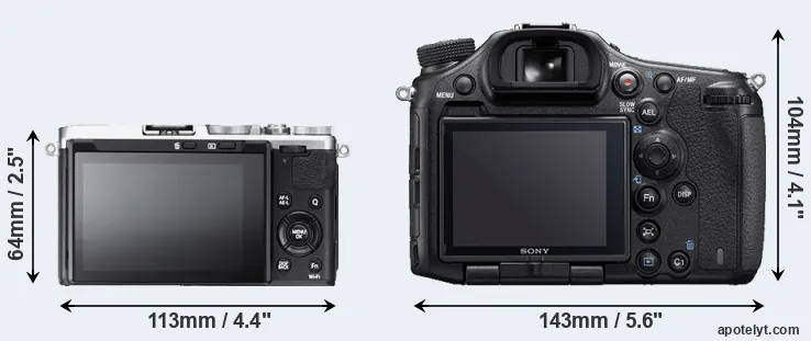 Comparison X70 or A99 II rear