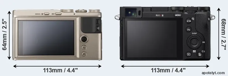 Comparison XF10 or RX1R III rear