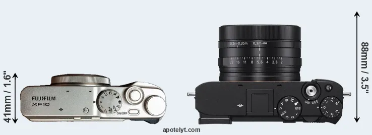 Compare XF10 versus RX1R III top